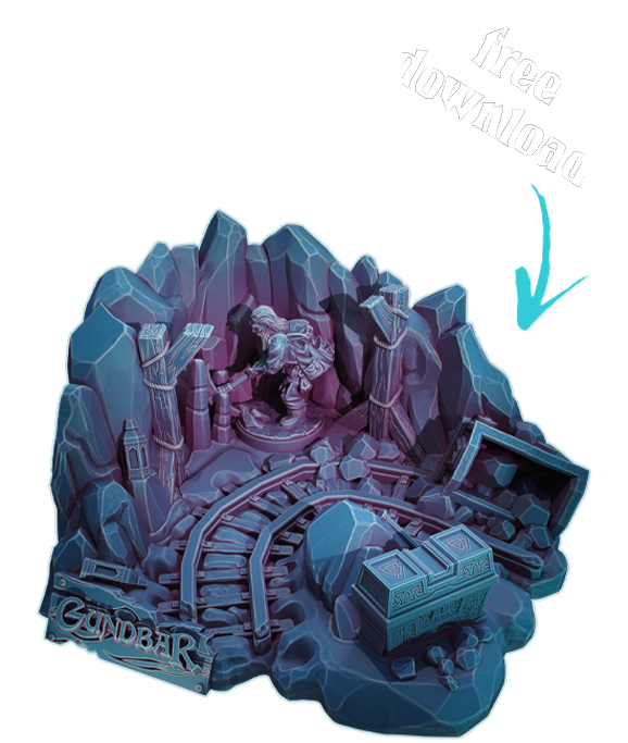 3D printable terrain, gundbar, the Dwarven mountain city coming to Kickstarter